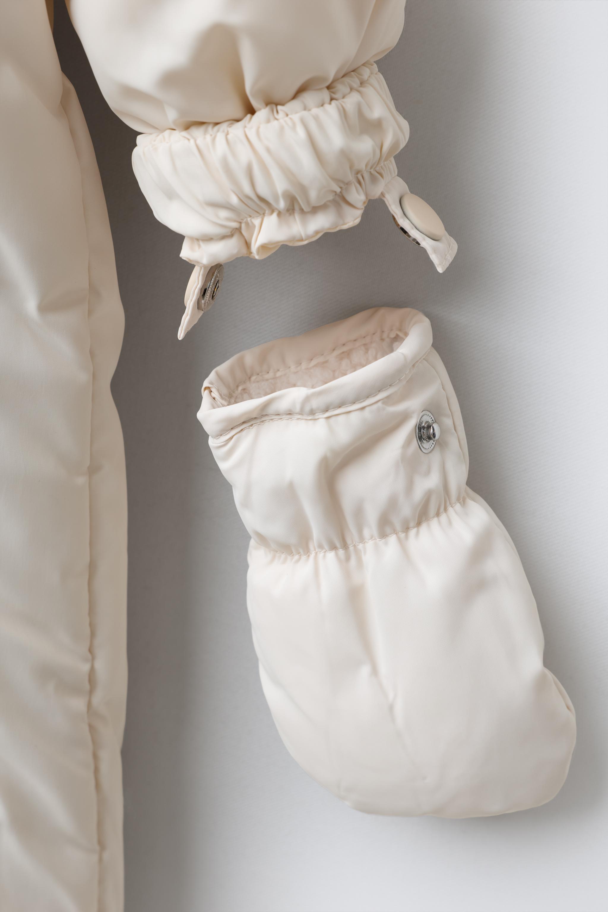 NYLON ROMPER WITH DETACHABLE MITTENS AND BOOTIES